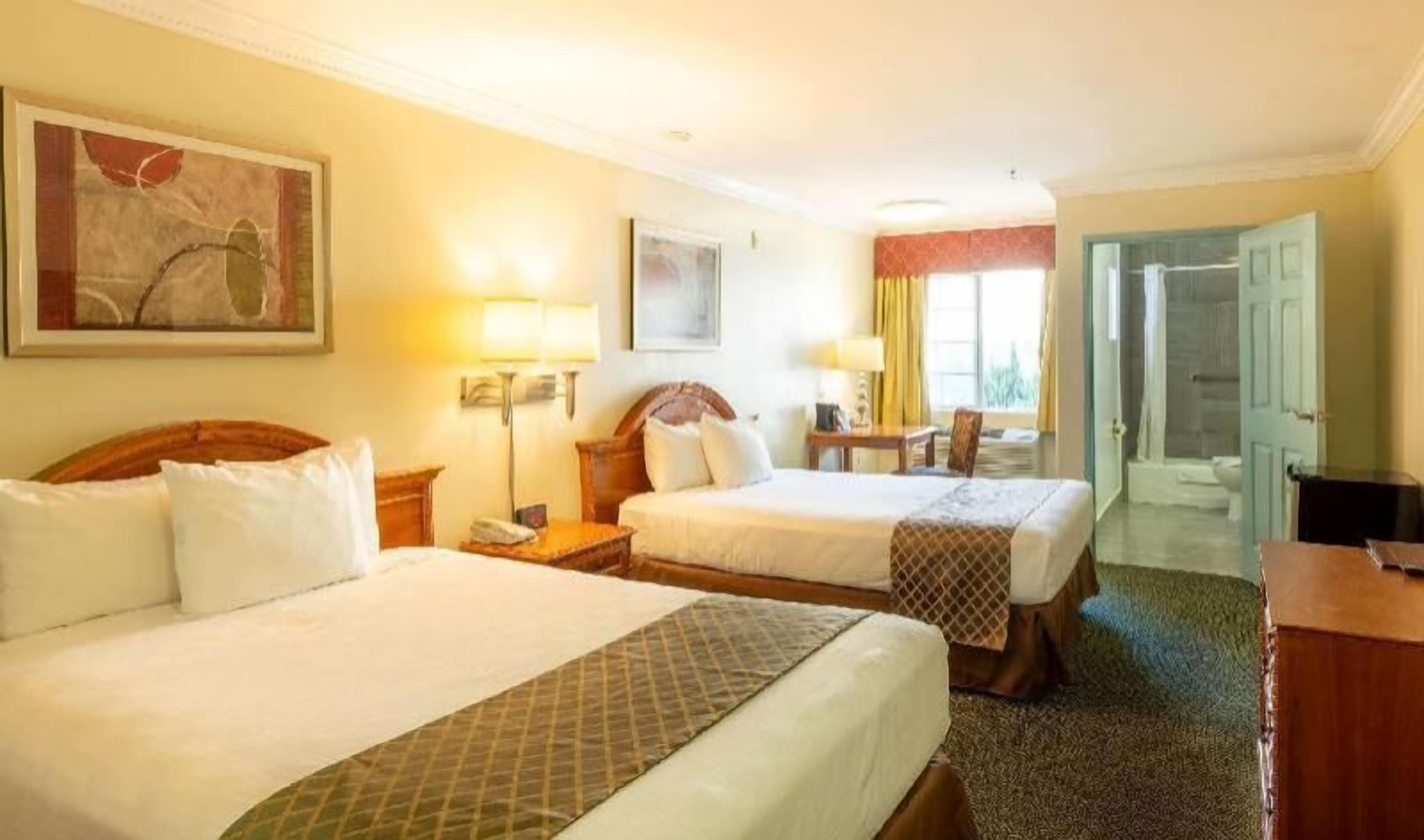 Desk, free WiFi, bed sheets, alarm clocks