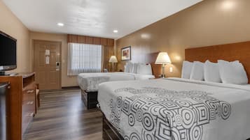 Standard Room, 2 Queen Beds, Non Smoking, Refrigerator & Microwave (Dining Table) | In-room safe, iron/ironing board, free cribs/infant beds, rollaway beds