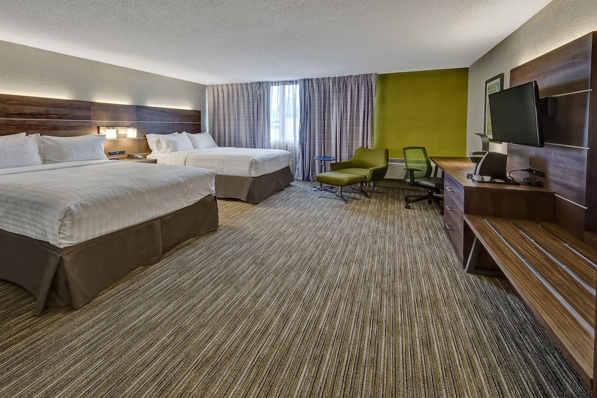 Standard Room, 2 Queen Beds, Accessible (Mobility, Roll-In Shower) | In-room safe, desk, iron/ironing board, rollaway beds