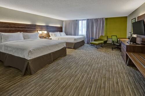 Standard Room, 2 Queen Beds, Accessible (Mobility, Roll-In Shower) | In-room safe, desk, iron/ironing board, rollaway beds