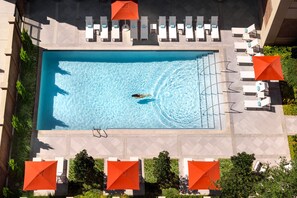 Outdoor pool, pool umbrellas, sun loungers - Warwick Melrose Dallas (Dallas)