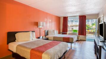 Kamar, 2 Tempat Tidur Double | Meja kerja, Wi-Fi gratis, dan seprai linen