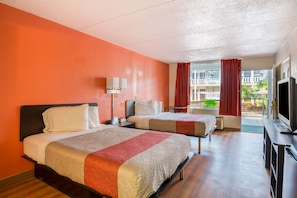 Room, 2 Double Beds | Desk, free WiFi, bed sheets