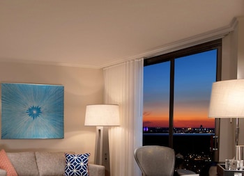 Room, 1 King Bed (Fireworks View) | View from room at Hilton Orlando Buena Vista Palace - Disney Springs® Area