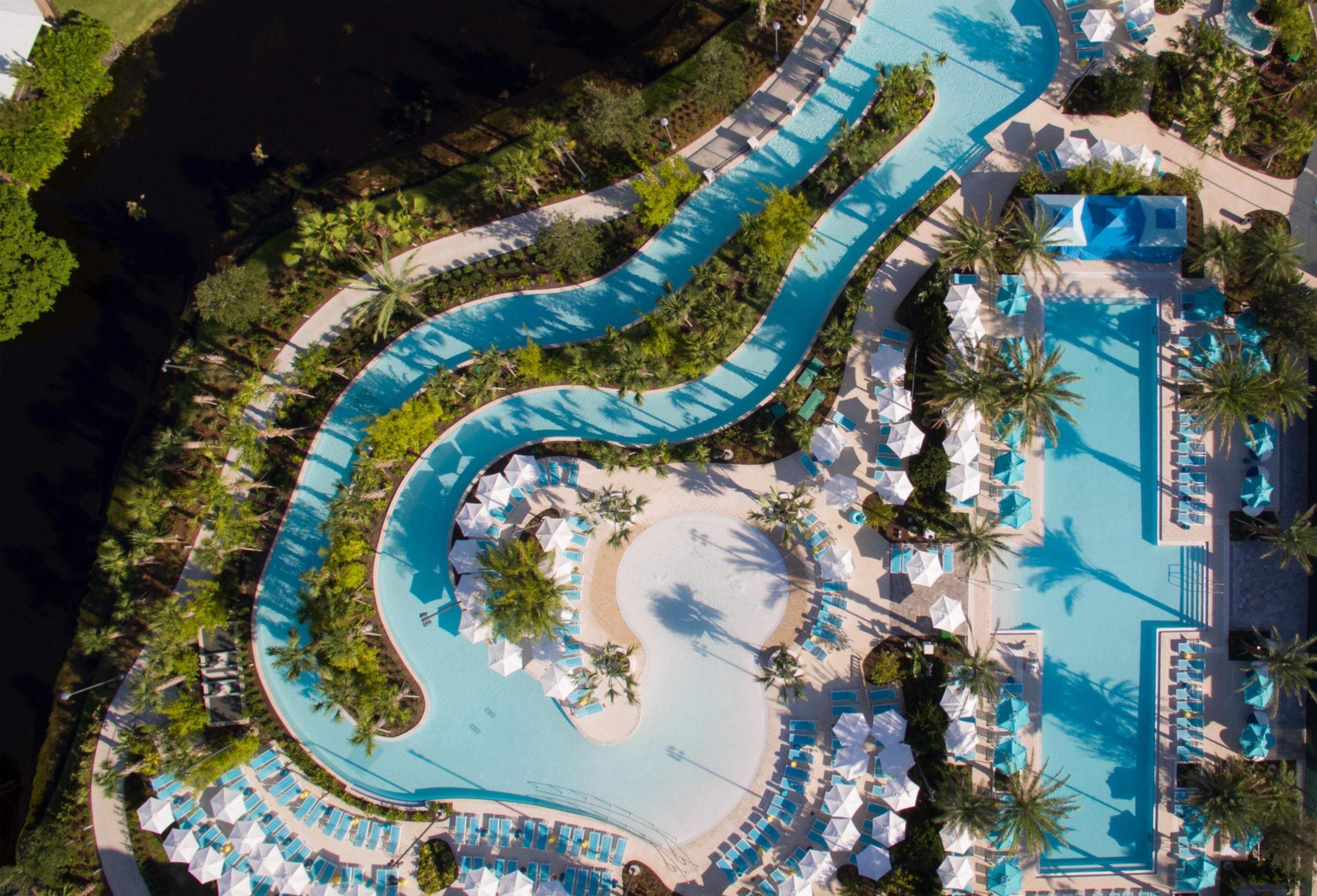2 outdoor pools, a heated pool, pool cabanas (surcharge), pool umbrellas