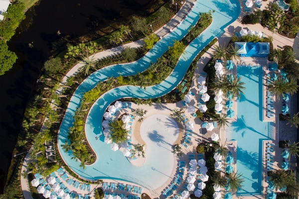 2 outdoor pools, a heated pool, cabanas (surcharge), pool umbrellas