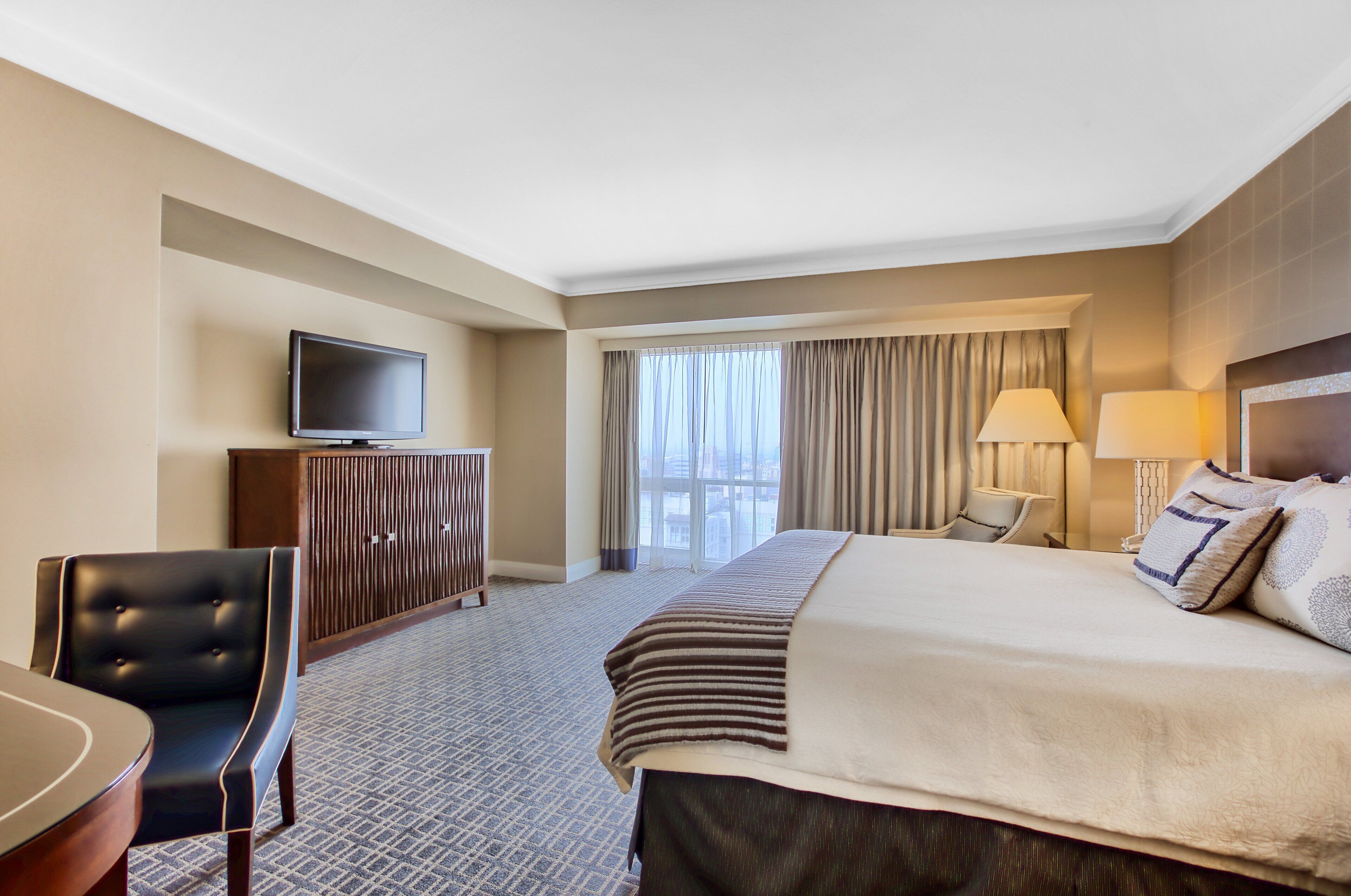 Premium bedding, pillowtop beds, in-room safe, desk