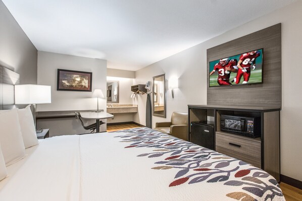 Desk, blackout drapes, free cribs/infant beds, free WiFi