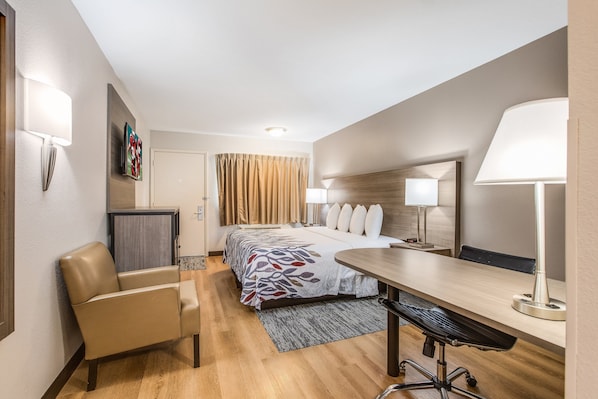 Desk, blackout drapes, free cribs/infant beds, free WiFi