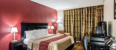 Blackout drapes, iron/ironing board, free cribs/infant beds, free WiFi