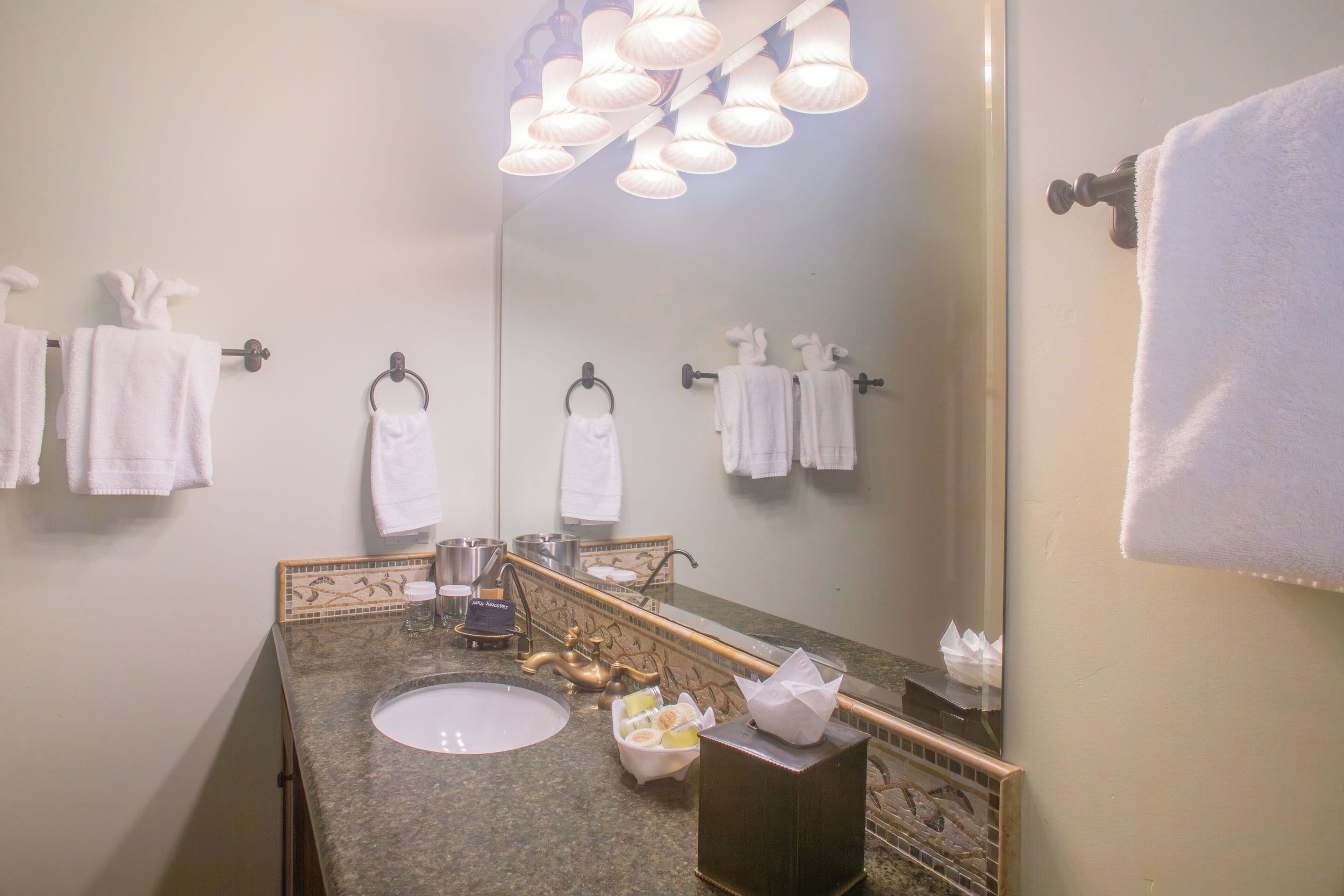 combined shower/bathtub, hair dryer, towels