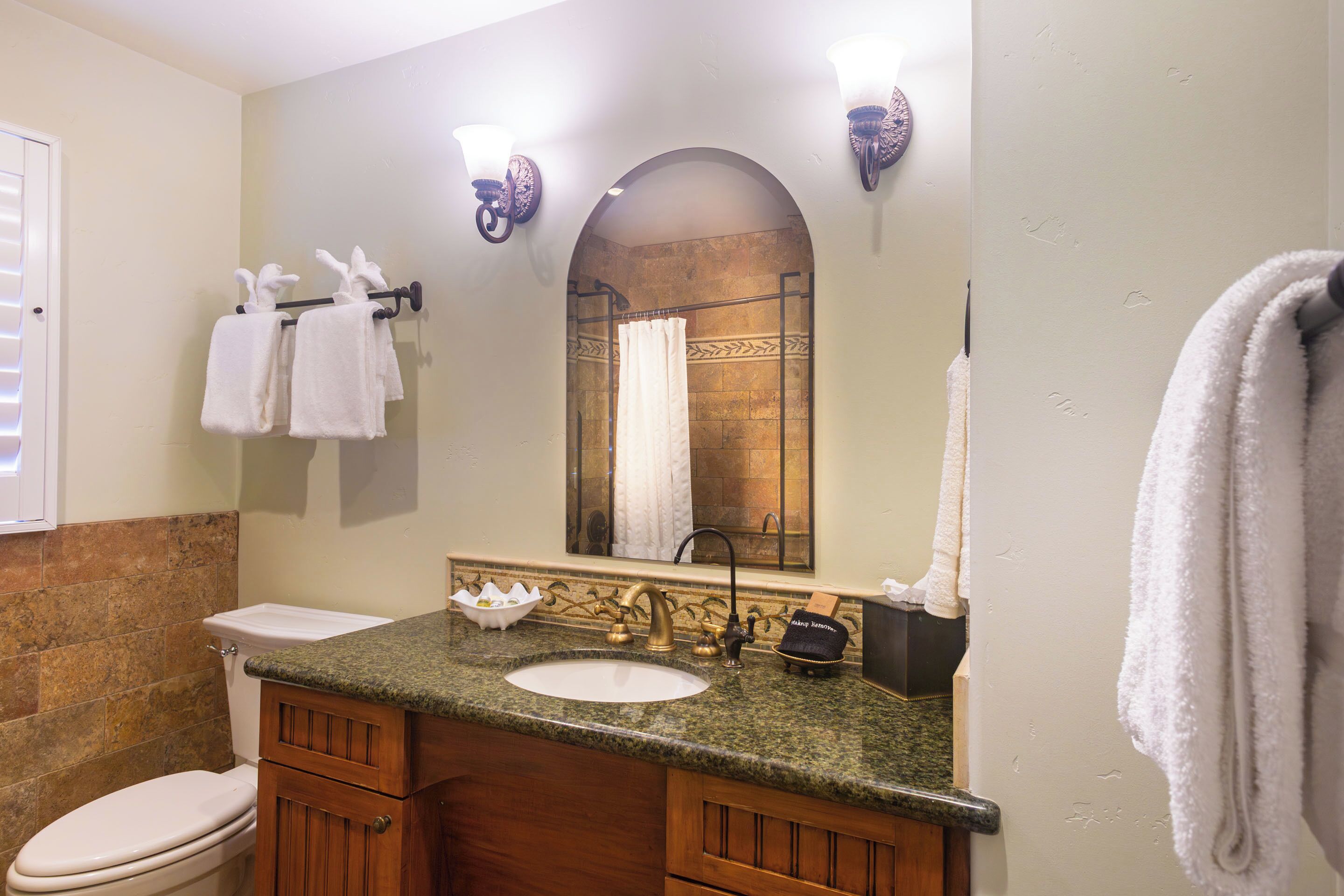 premium room, 1 king bed with sofa bed | bathroom | combined shower/bathtub, hair dryer, towels