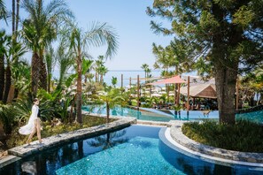 Indoor pool, 2 outdoor pools, pool umbrellas, sun loungers - Amathus Beach Hotel Limassol (Limassol)