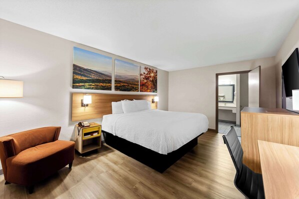 Chambre, 1 très grand lit, accessible aux personnes à mobilité réduite, fumeur