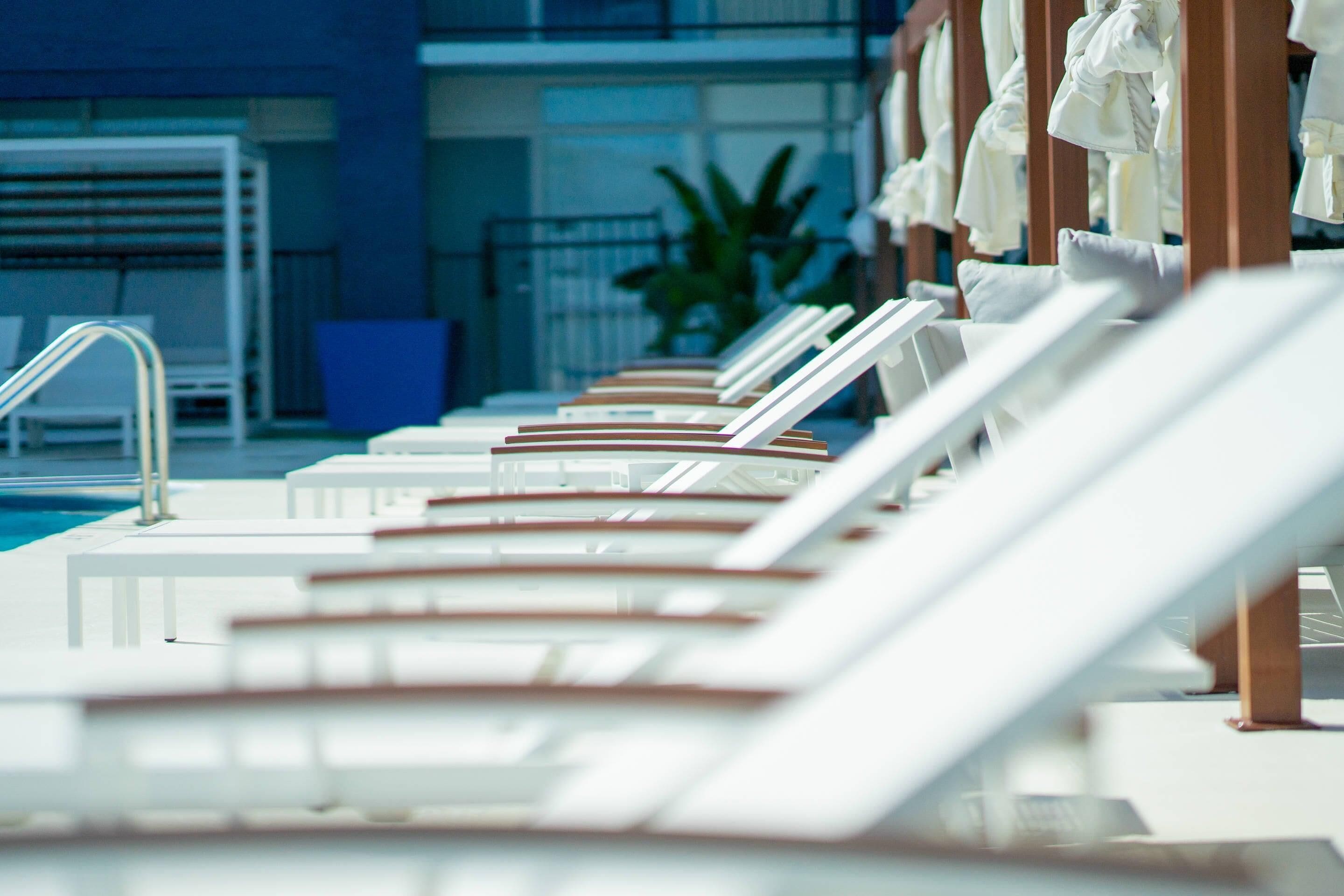 Outdoor pool, open 8:00 AM to 9:00 PM, cabanas (surcharge)