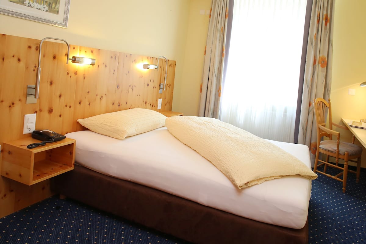 single room | in-room safe, desk, laptop workspace, iron/ironing board