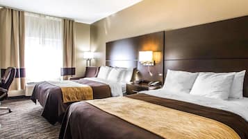 Standard Room, 2 Queen Beds, Non Smoking | Premium bedding, iron/ironing board, free WiFi, bed sheets