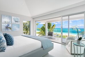 Seascape Private Villa | Egyptian cotton sheets, premium bedding, in-room safe, desk - Grace Bay Club (Providenciales)