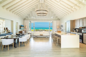 Villa Frangipani Private Villa | Living area | Flat-screen TV, DVD player, iPod dock, pay movies - Grace Bay Club (Providenciales)