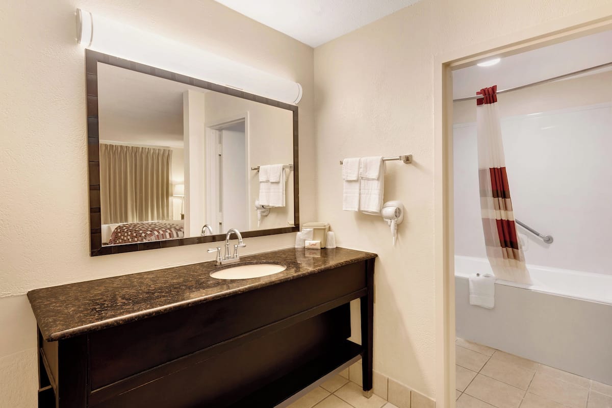 free toiletries, hair dryer, towels, soap