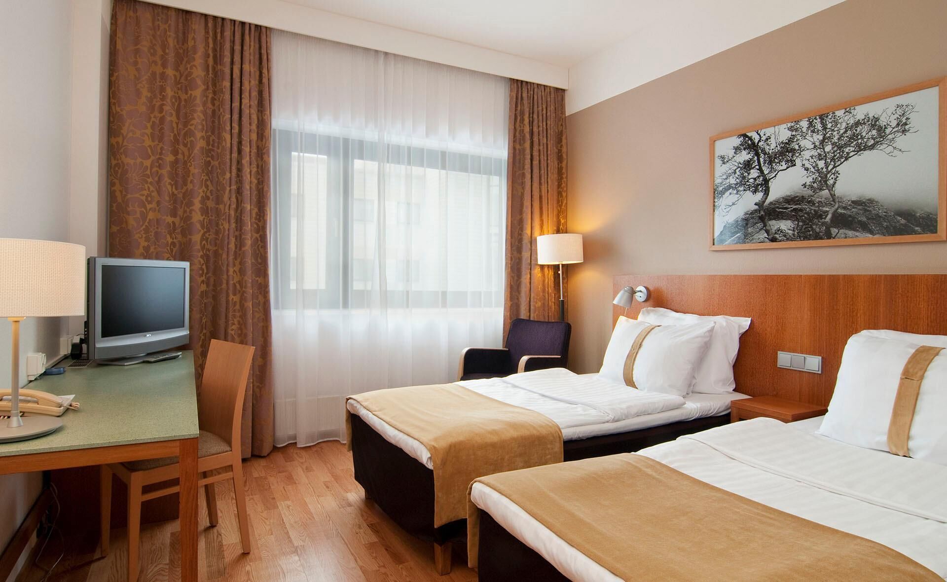 In-room safe, desk, blackout curtains, soundproofing