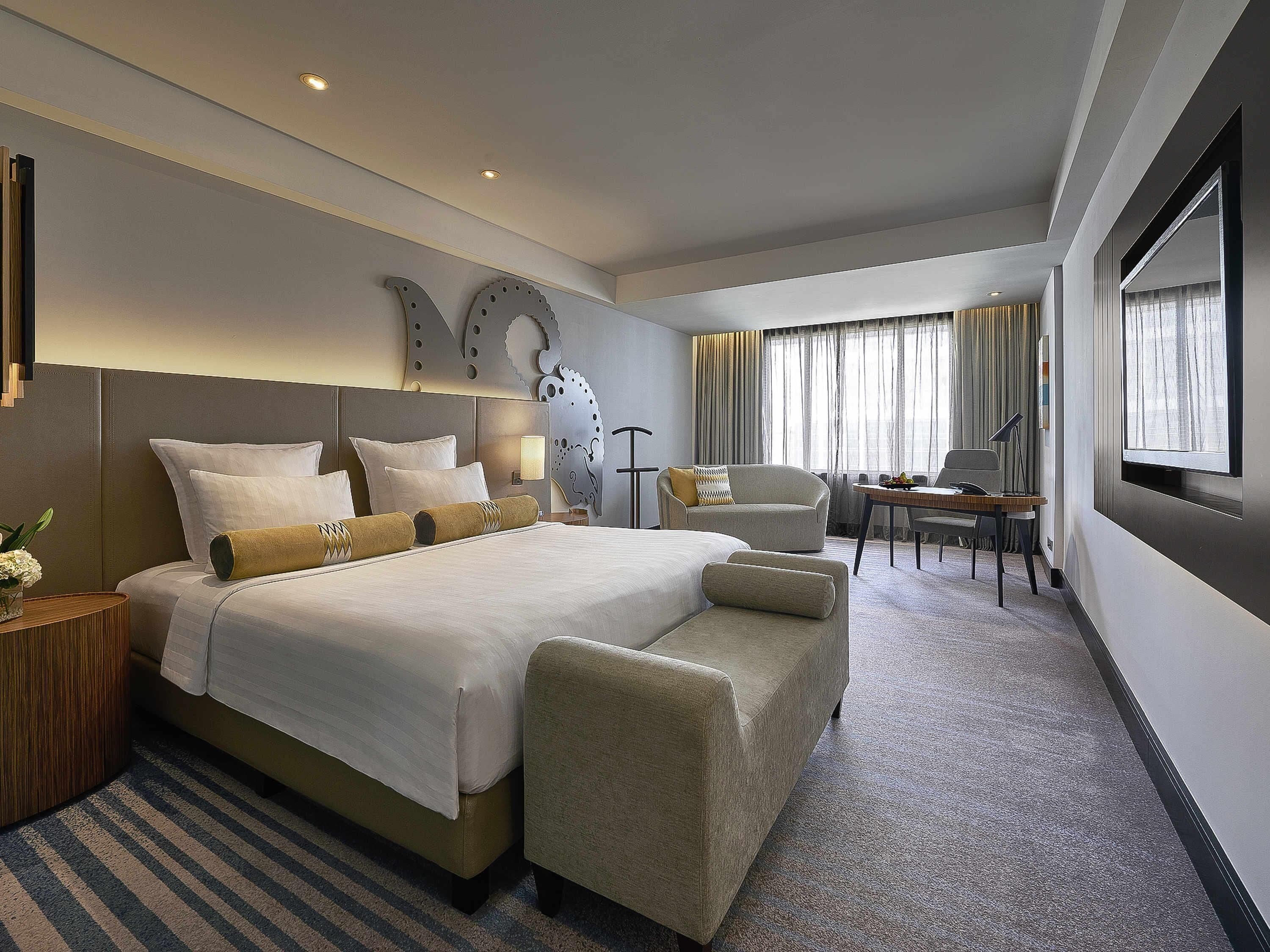 Ropa de cama de alta calidad y minibar 