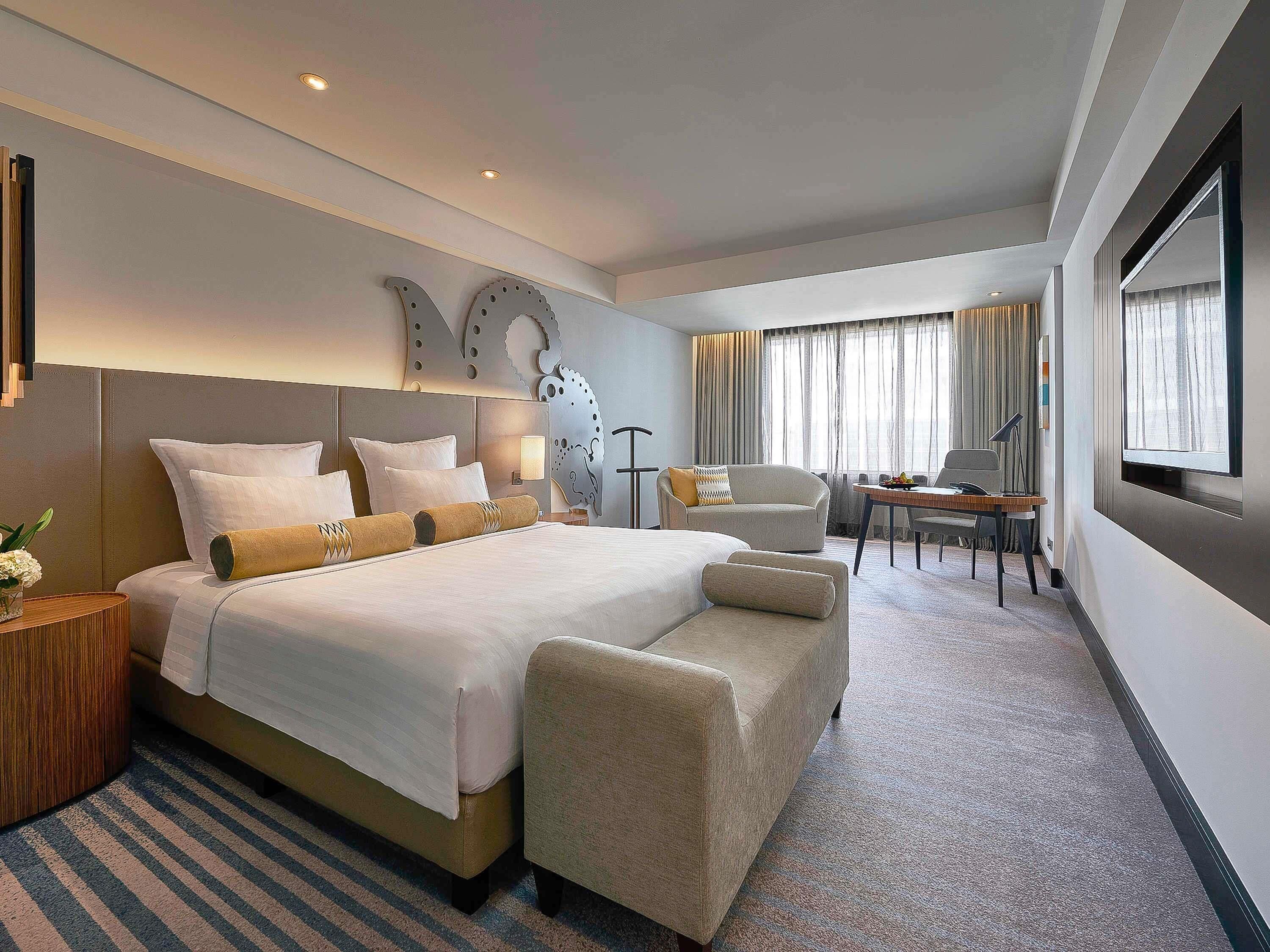 Deluxe kamer, 1 kingsize bed (Grand) | Luxe beddengoed, een minibar, een kluis op de kamer