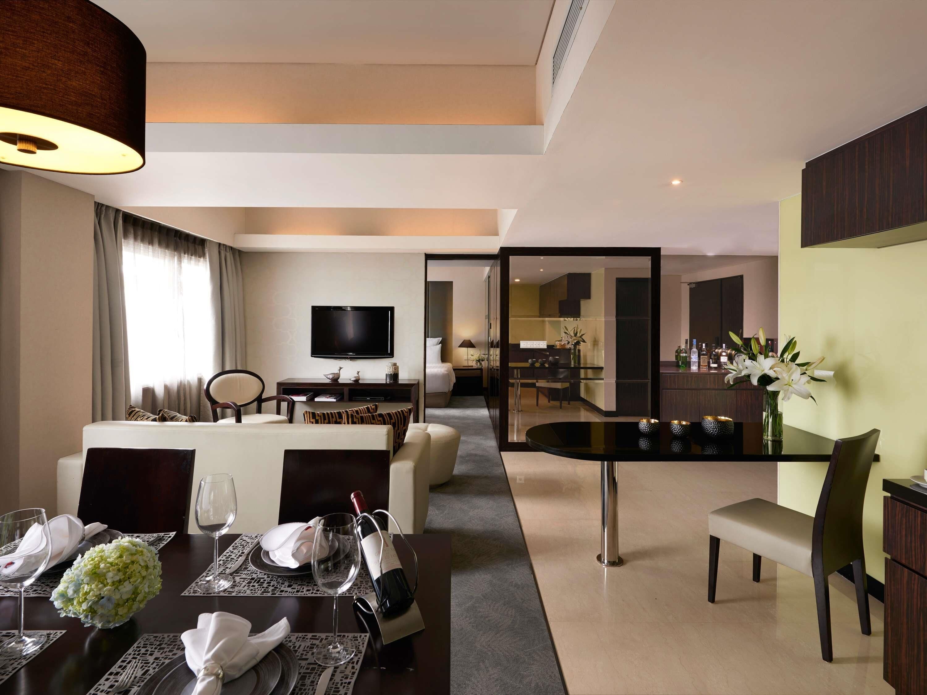 Deluxe Apartment, 1 King Bed | Premium bedding, minibar, in-room safe, individually decorated