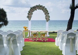 Outdoor wedding area