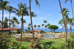 2 outdoor pools, open 8:00 AM to 10:00 PM, pool umbrellas, sun loungers