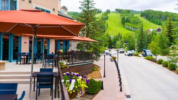 Breakfast served, garden views