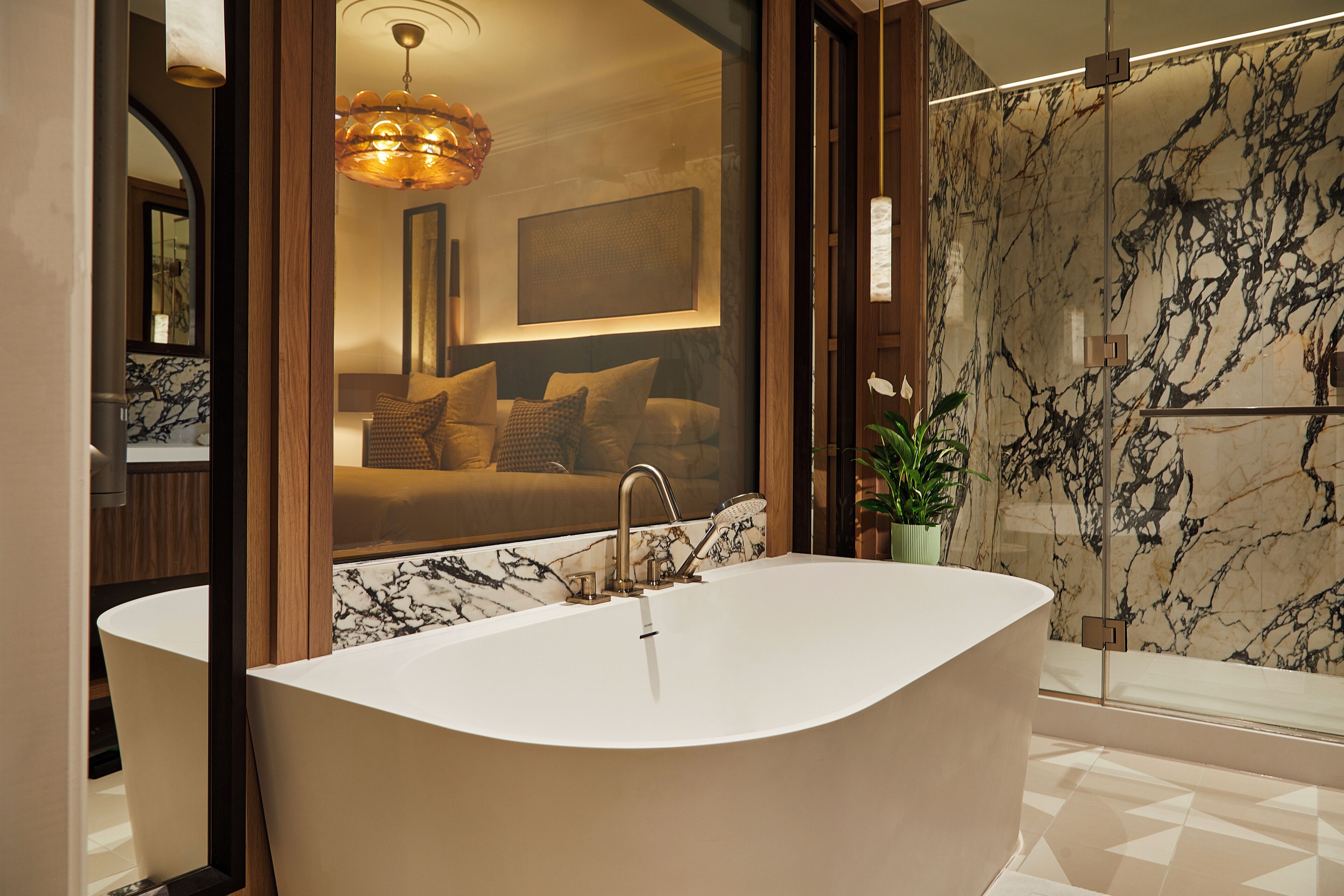 suite with access to the club at cottonmill spa | bathroom | shower, hair dryer, bathrobes, towels