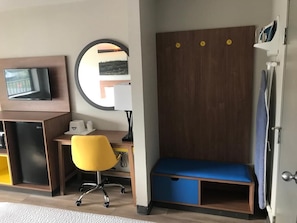 In-room safe, desk, laptop workspace, iron/ironing board