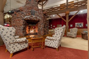 Fireplace - Heidelberg Inn (June Lake)