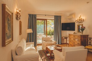 Junior Suite, Terrace, Sea View | 1 bedroom, premium bedding, pillowtop beds, minibar