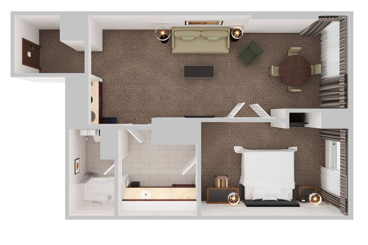 1 bedroom, premium bedding, pillowtop beds, in-room safe