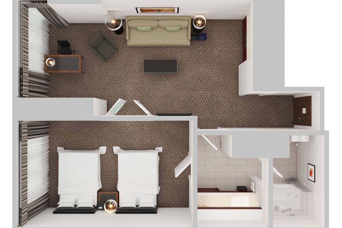 1 bedroom, premium bedding, pillowtop beds, in-room safe