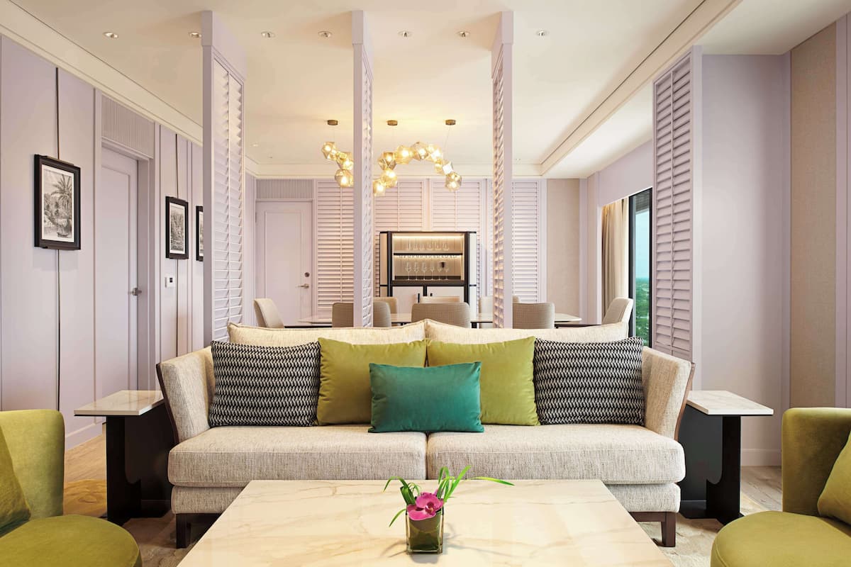 sarawak suite | living area | 55-inch led tv with cable channels