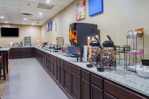 Free daily buffet breakfast