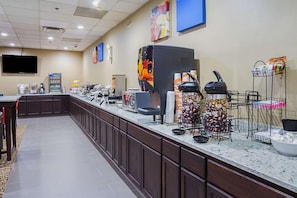 Free daily buffet breakfast