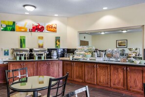 Free daily buffet breakfast