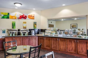 Free daily buffet breakfast