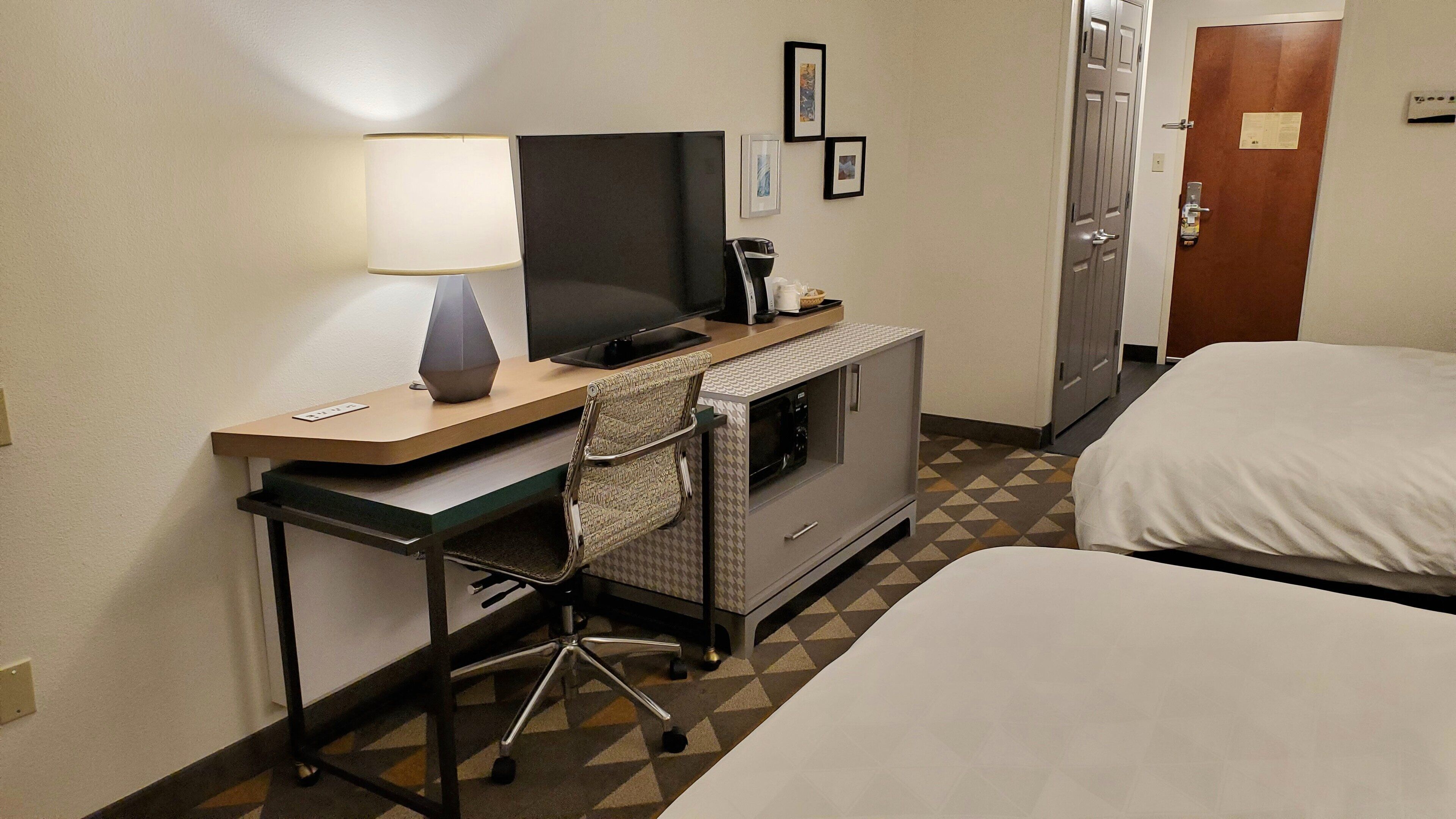standard room, 2 queen beds | in-room safe, desk, laptop workspace, blackout curtains