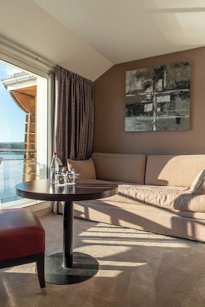 Chambre Horizon - Vue panoramique | Sengetøy av topp kvalitet, minibar, safe på rommet og skrivebord