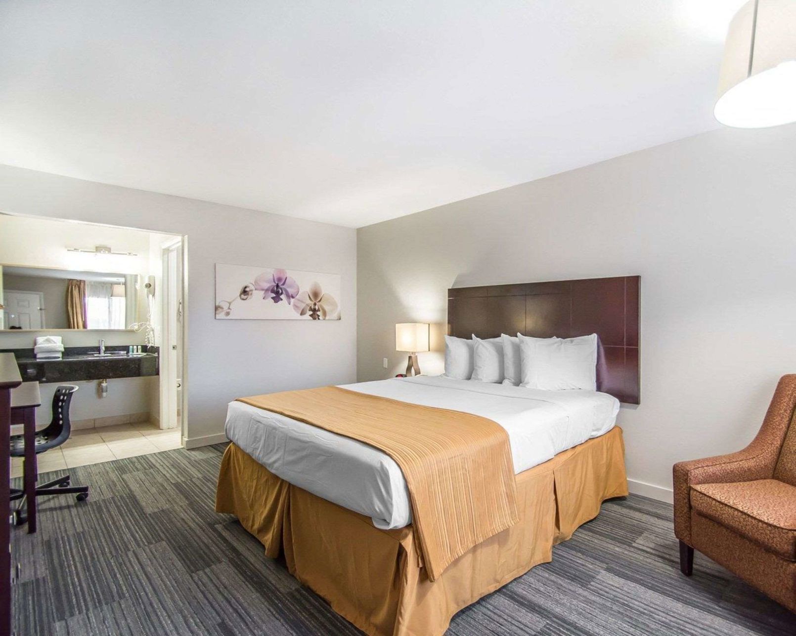 Premium bedding, desk, iron/ironing board, free WiFi