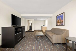 Suite, Multiple Beds, Non Smoking (Upgrade) | Desk, laptop workspace, blackout drapes, iron/ironing board