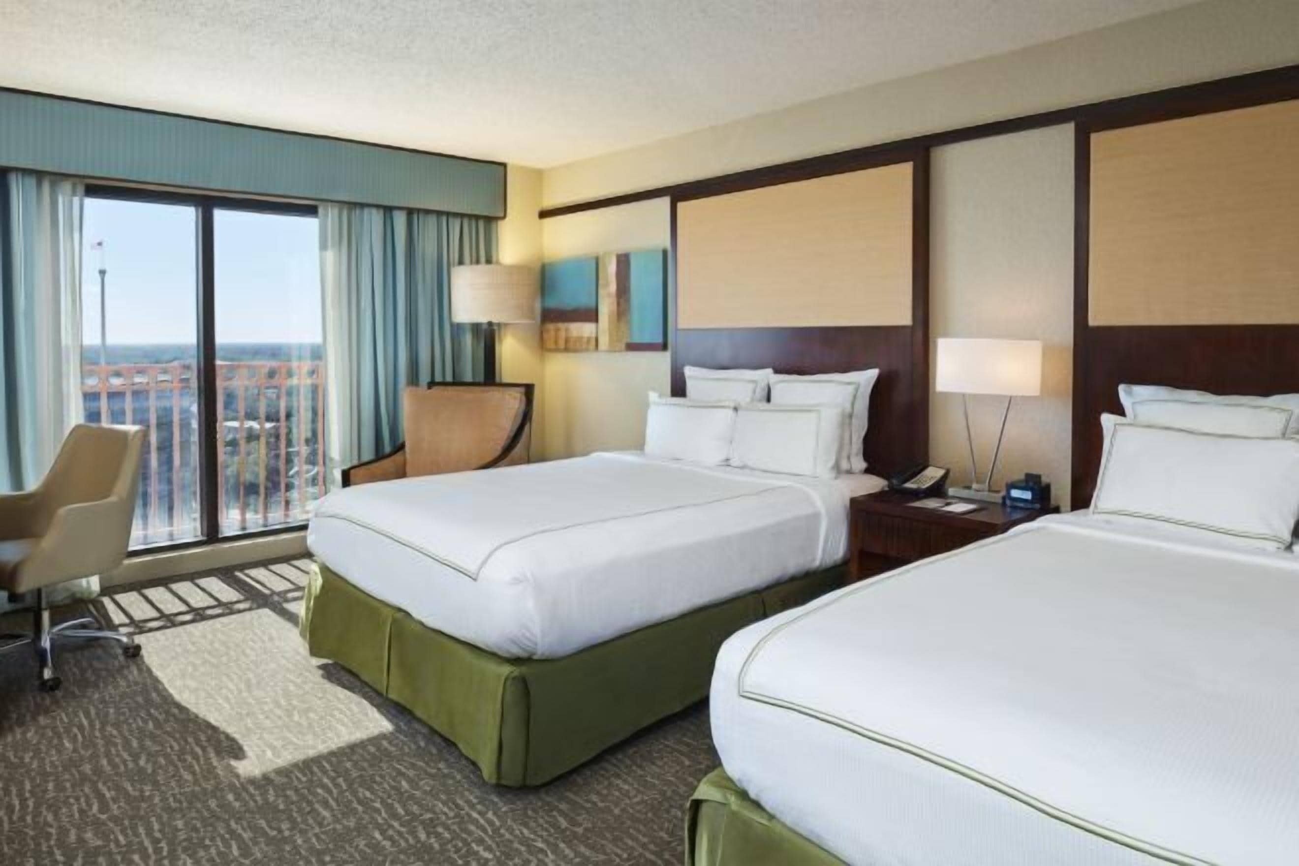 Premium bedding, pillowtop beds, in-room safe, desk