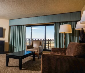 Deluxe Suite, 1 King Bed, Non Smoking | Living area | 55-inch Smart TV with digital channels, table tennis, streaming services - DoubleTree by Hilton Orlando Theme Park Resort (Orlando)