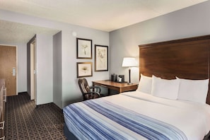 Premium bedding, down duvets, pillow-top beds, desk