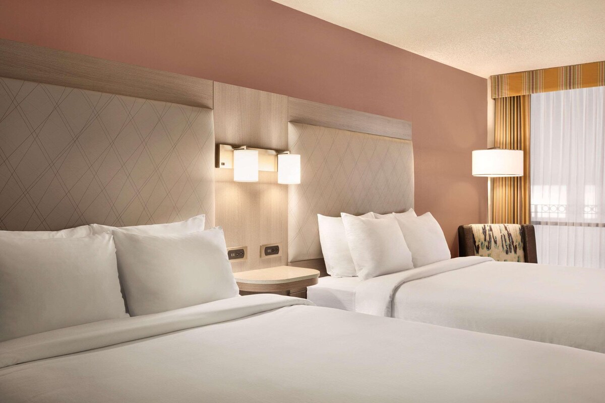 Premium bedding, desk, soundproofing, iron/ironing board